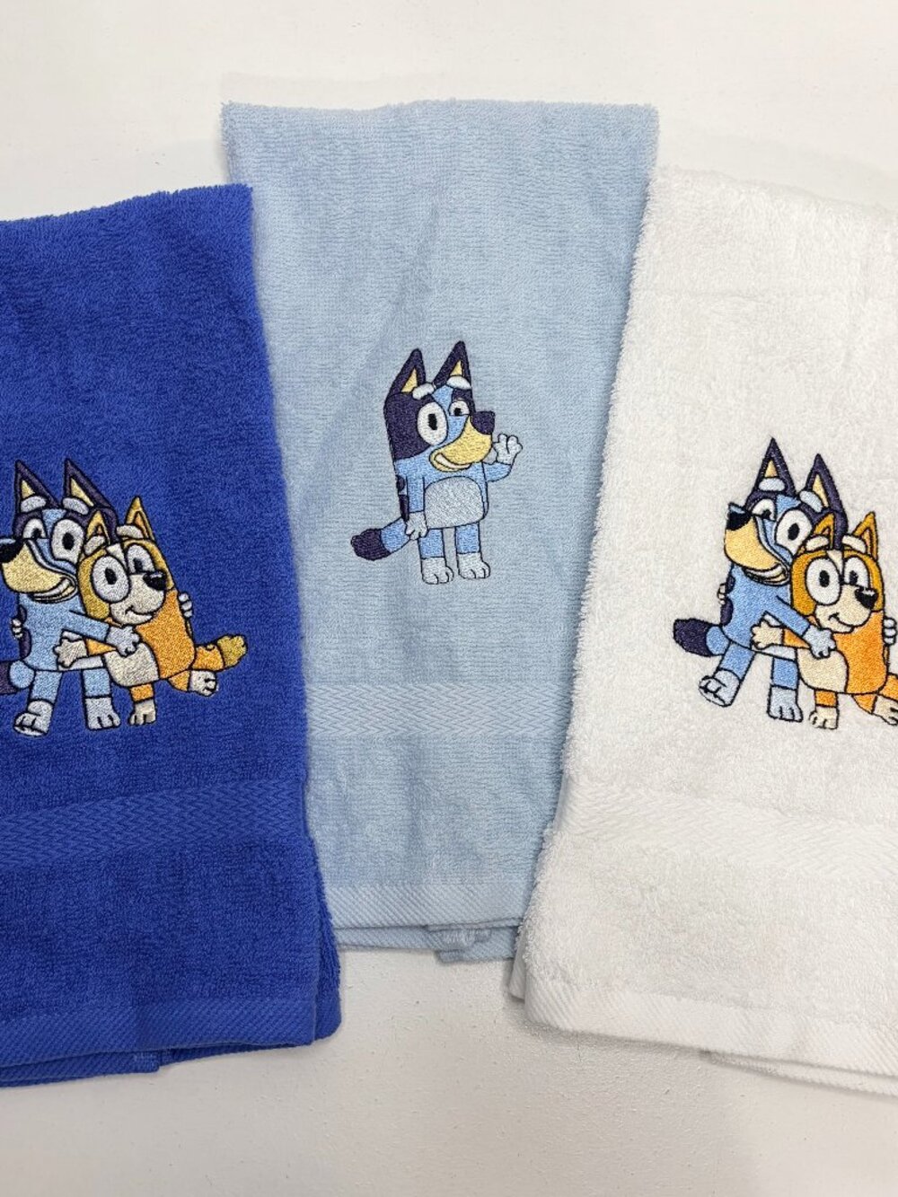 Bluey Towels Embroidered Hand Towel Set Cute Bingo Dog Sisters Bathroom Decor